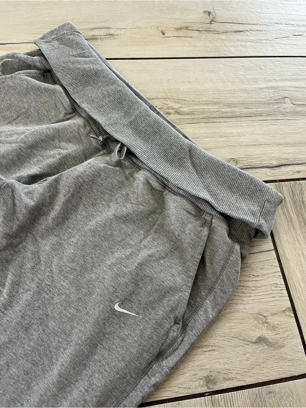 Nike Athletic Department Y2K Fold-Over Baggy Gray Sweat Pants